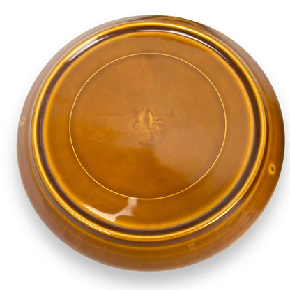 Fondue Plates x4 brown earthenware ceramic