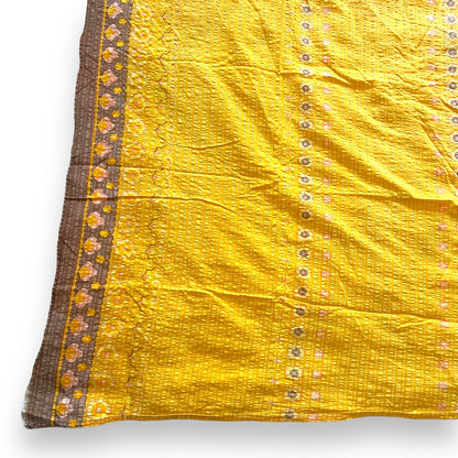 Retro Yellow Orange and Brown Flower Pattern Tablecloth