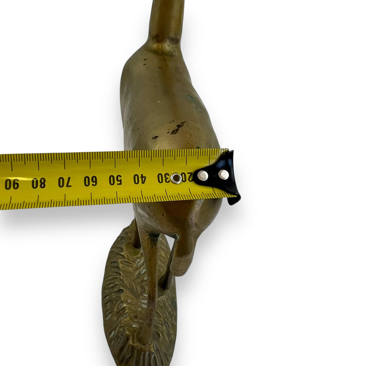 Large brass antelope statue