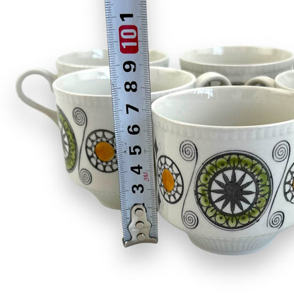 Kathie Winkle Broadhurst Teacup Set of 6
