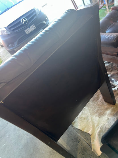 Davis Furniture Leather Armchair – Solid Timber Frame