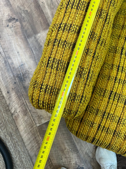 1970s Mustard Yellow Textured Fabric Armchair