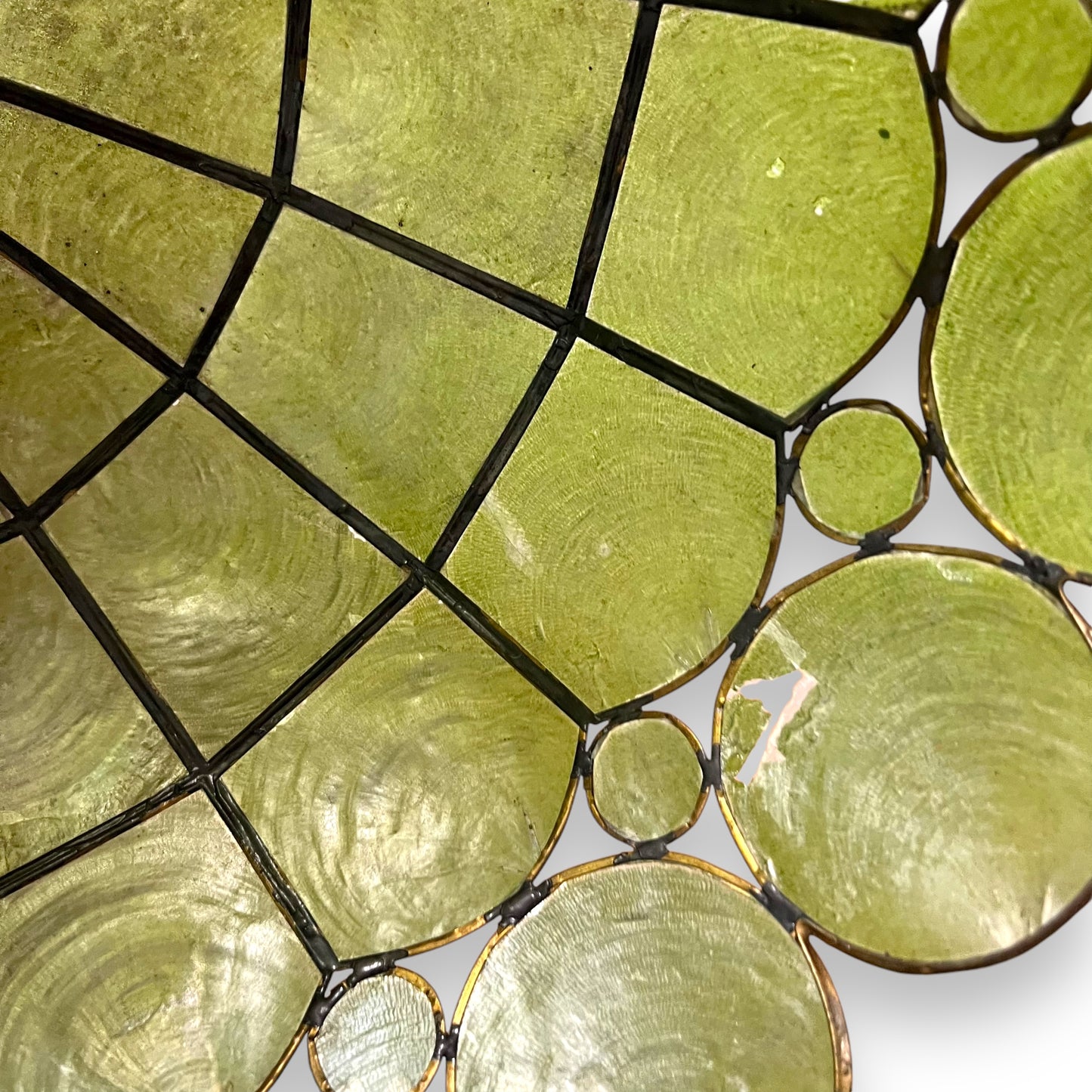 Green Capiz Shell Pendant Light Shade