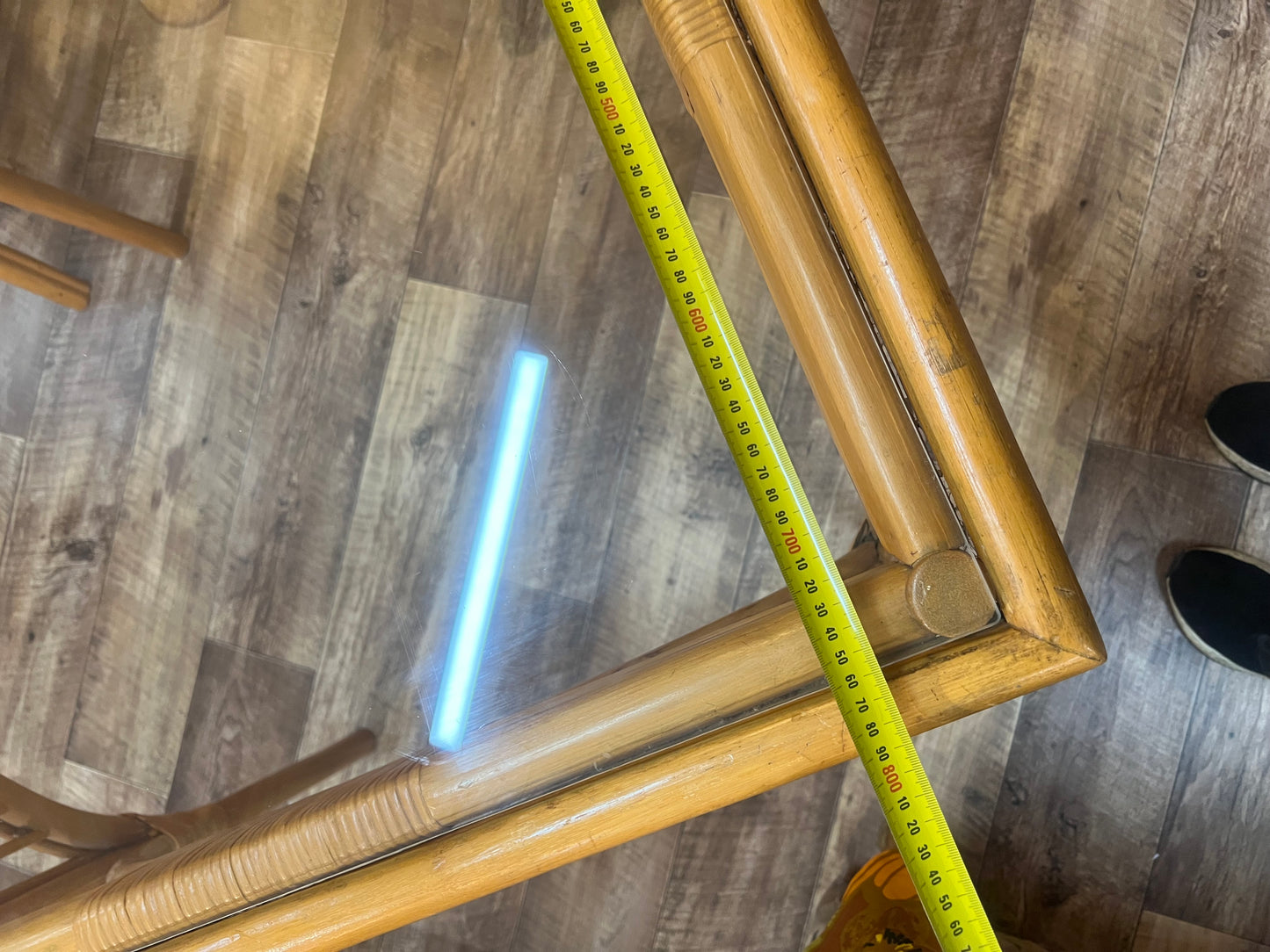 1.Square Cane Dining Table