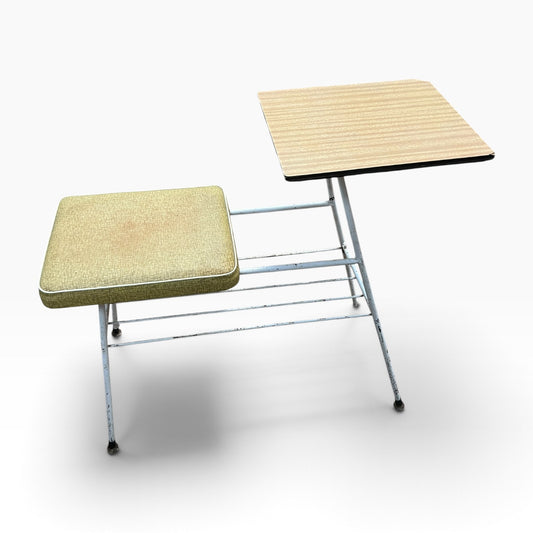 Telephone Table with Vinyl Seat