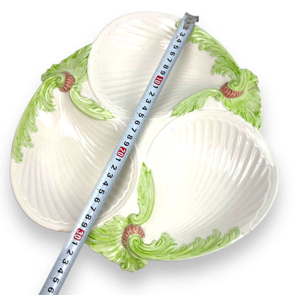 Shell Trio Platter white & green