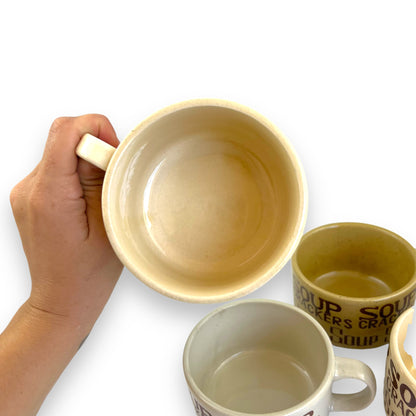 Mixed lot of 5 soup mugs