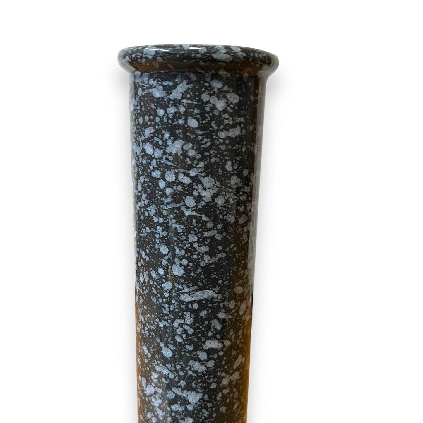 Grey and White Speckled Ceramic Vase