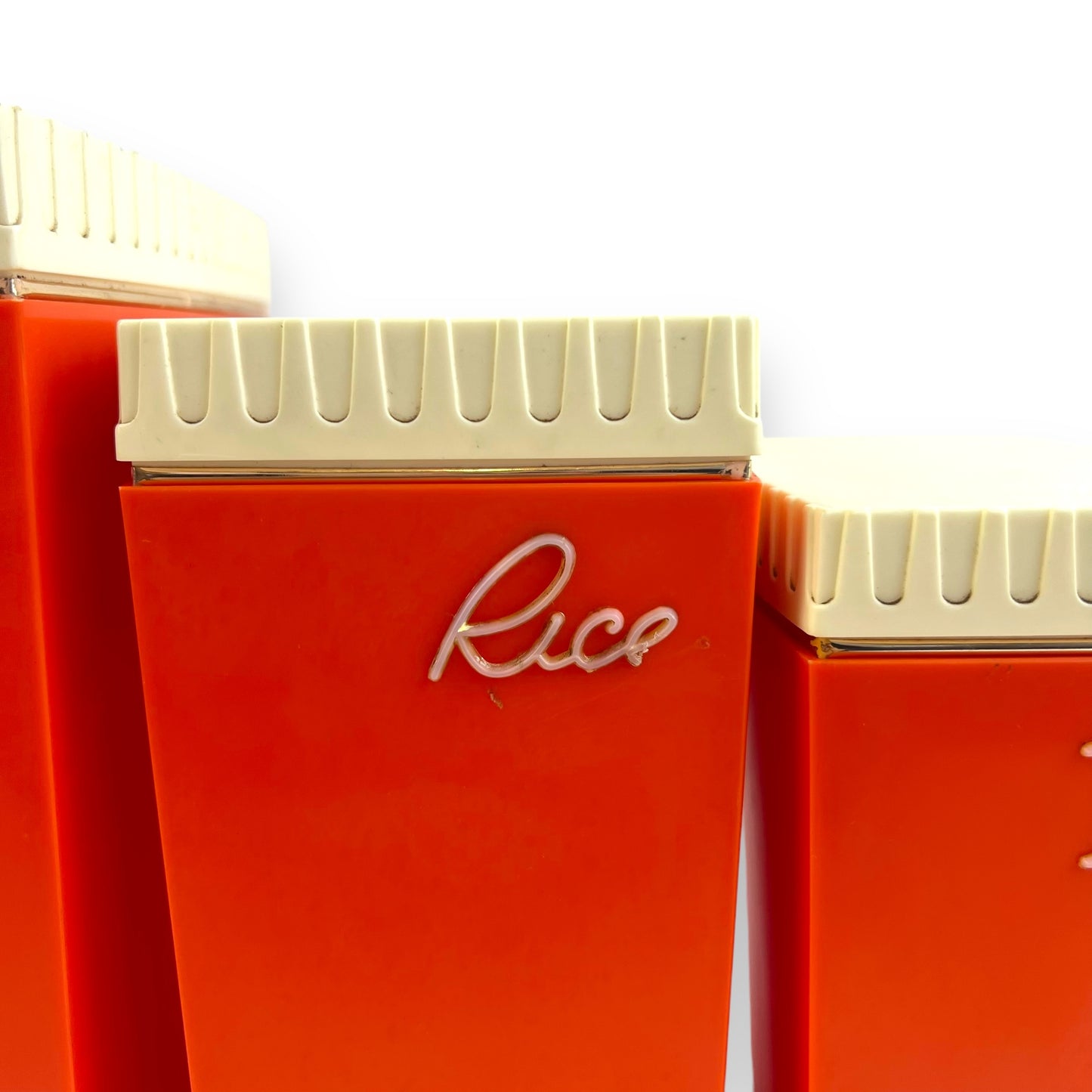 Capri by B.X Plastics Australia Orange & Cream Canister Set