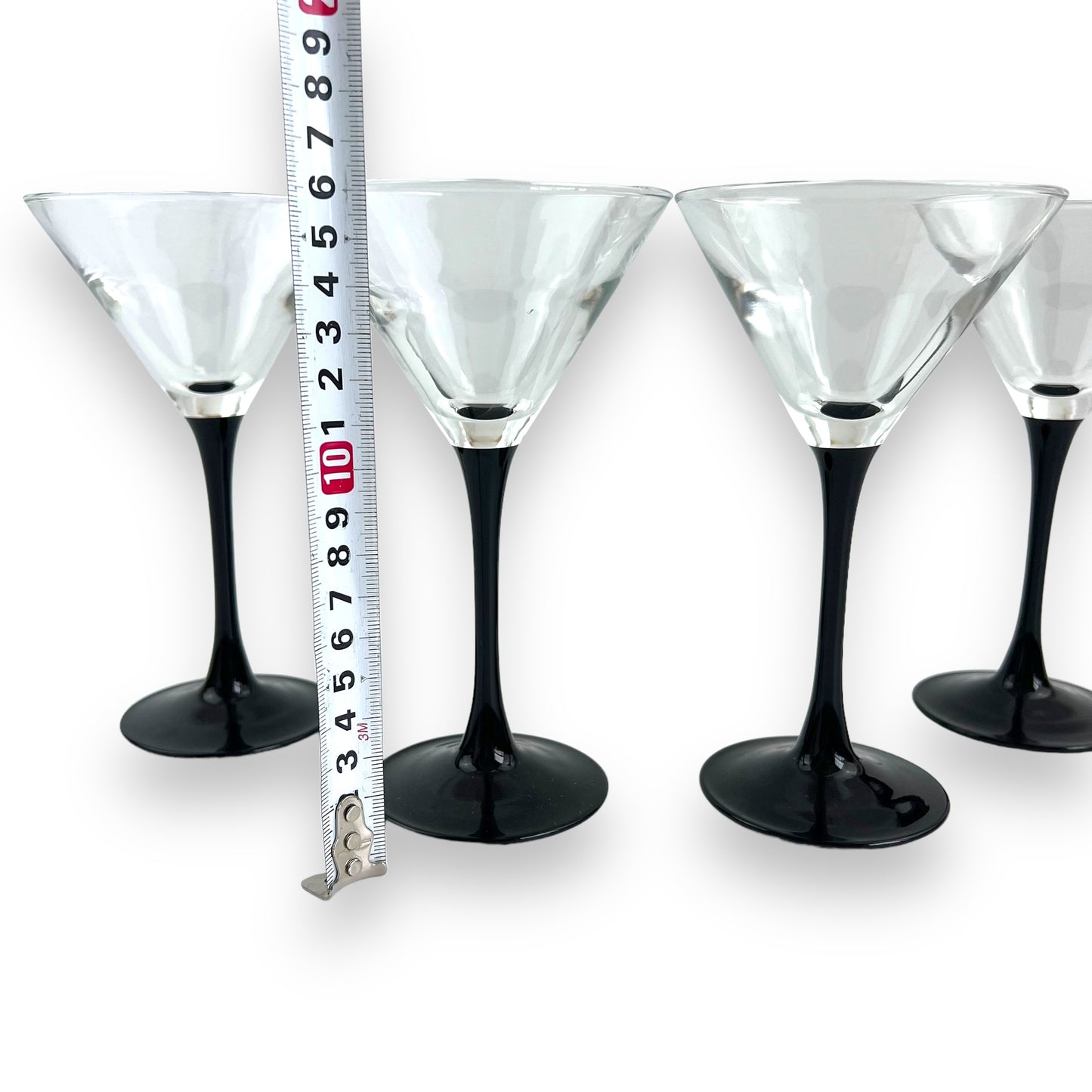 Luminarc Black Stem Martini Glass Set of 4