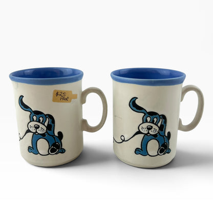 Blue Dog Ceramic Mugs – Set of 2