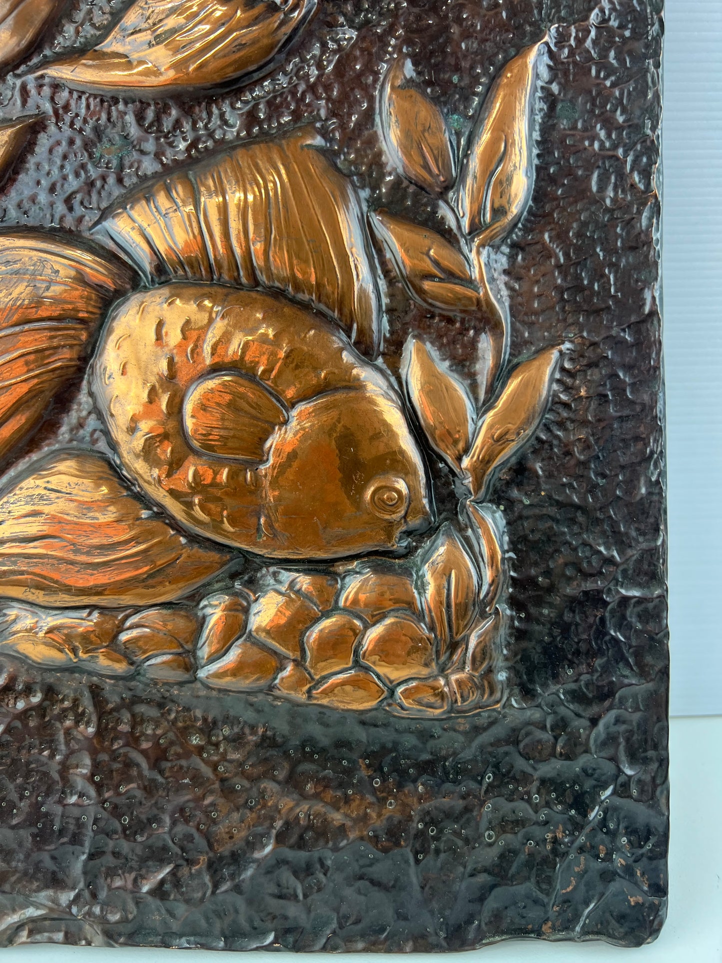 Hand-Hammered Copper Fish Wall Art