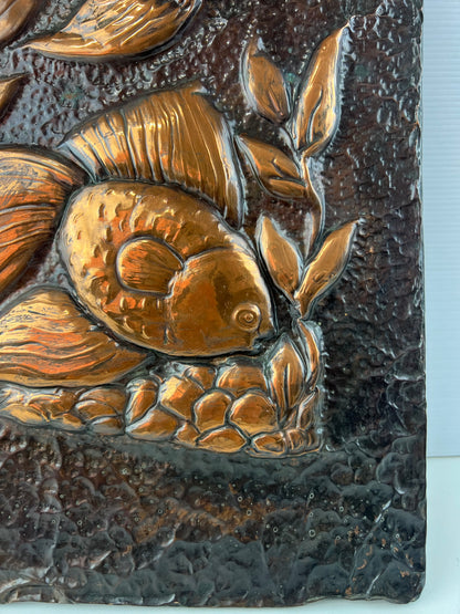 Hand-Hammered Copper Fish Wall Art