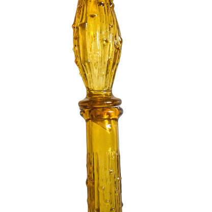 Amber Glass Wax-Drip Genie Bottle