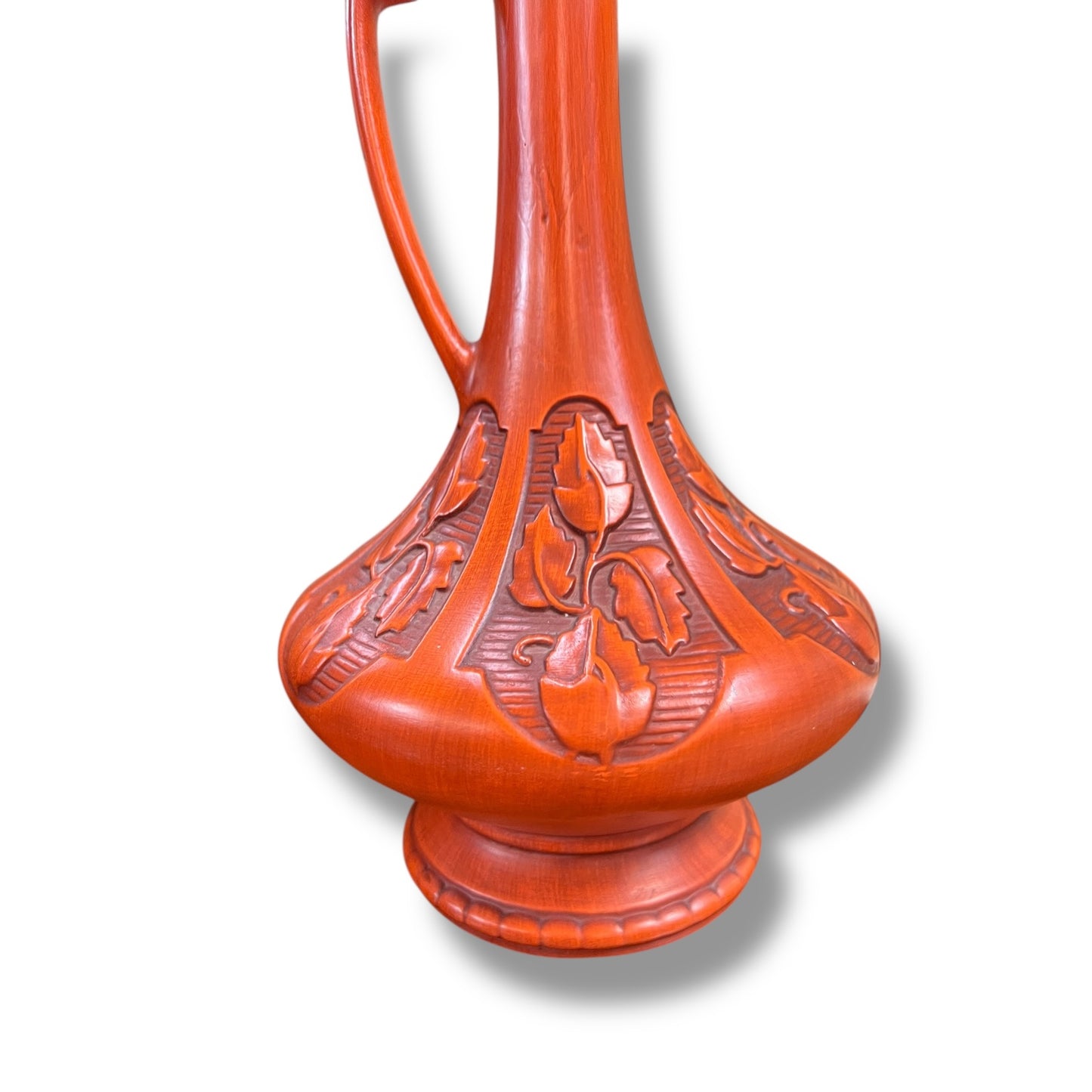 Braemore Pottery Mid-Century Orange Jug Vase — Australian Made