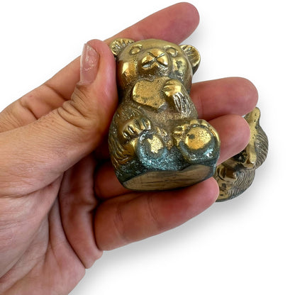 Brass bear pair