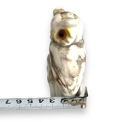 White & Grey Owl Salt & Pepper Shaker Set