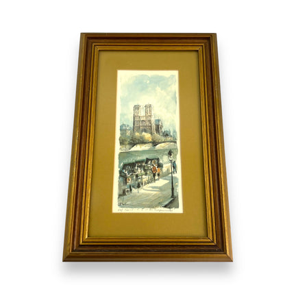 “Bouquinistes” Print by Lucien DELARUE