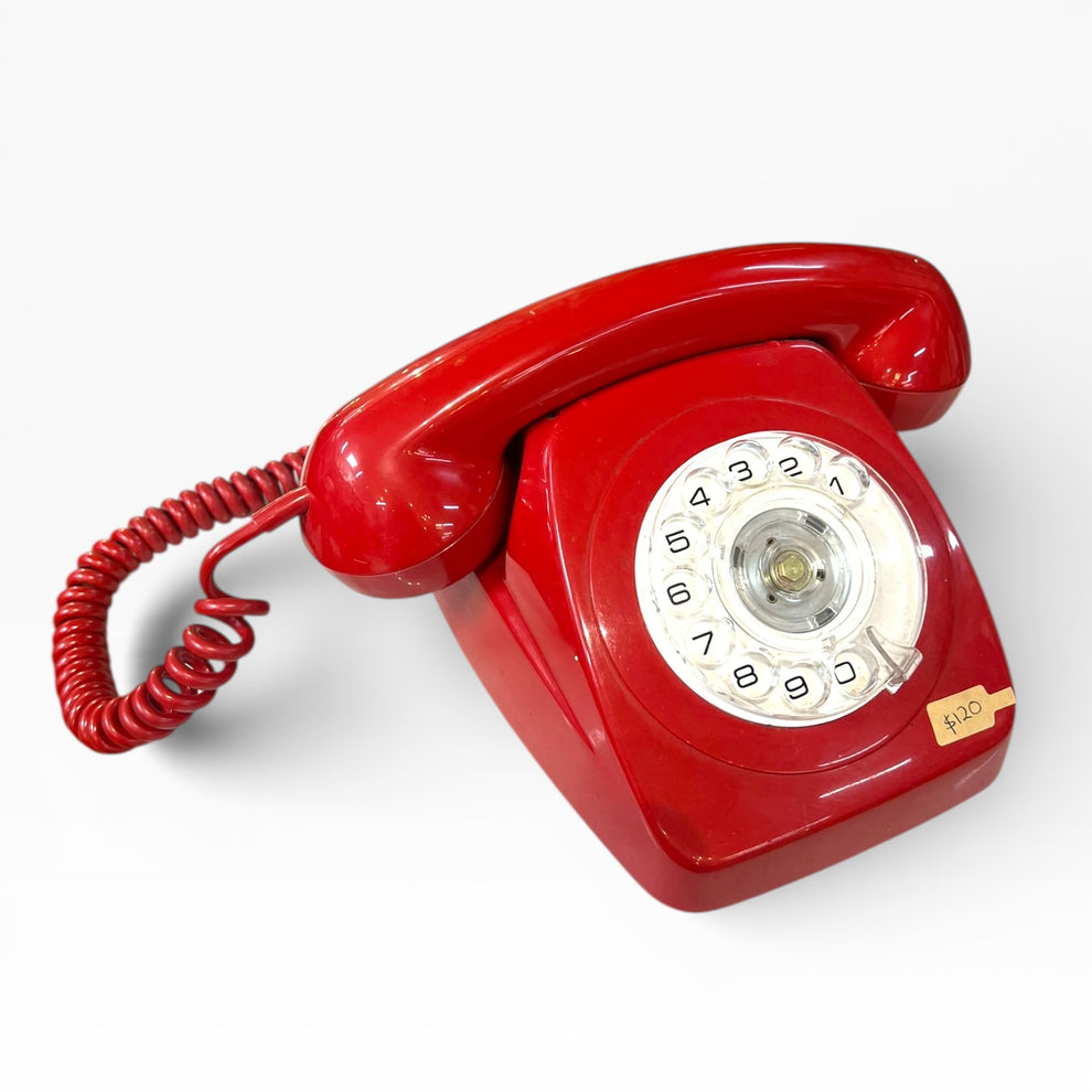 Red Rotary Dial Telephone – Southside Collector