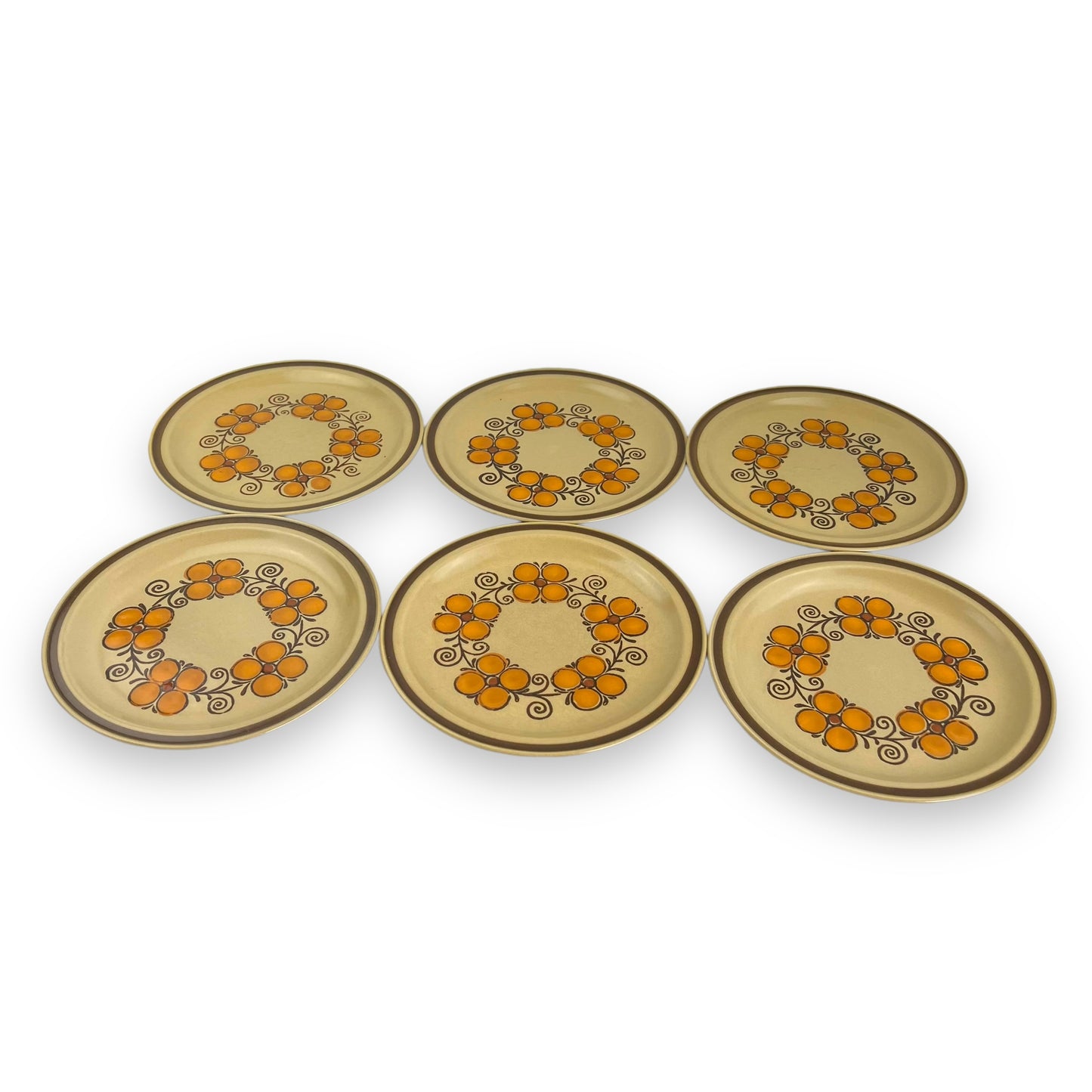 Set of 6 Three Castles Stone “Grenada” dinner plates