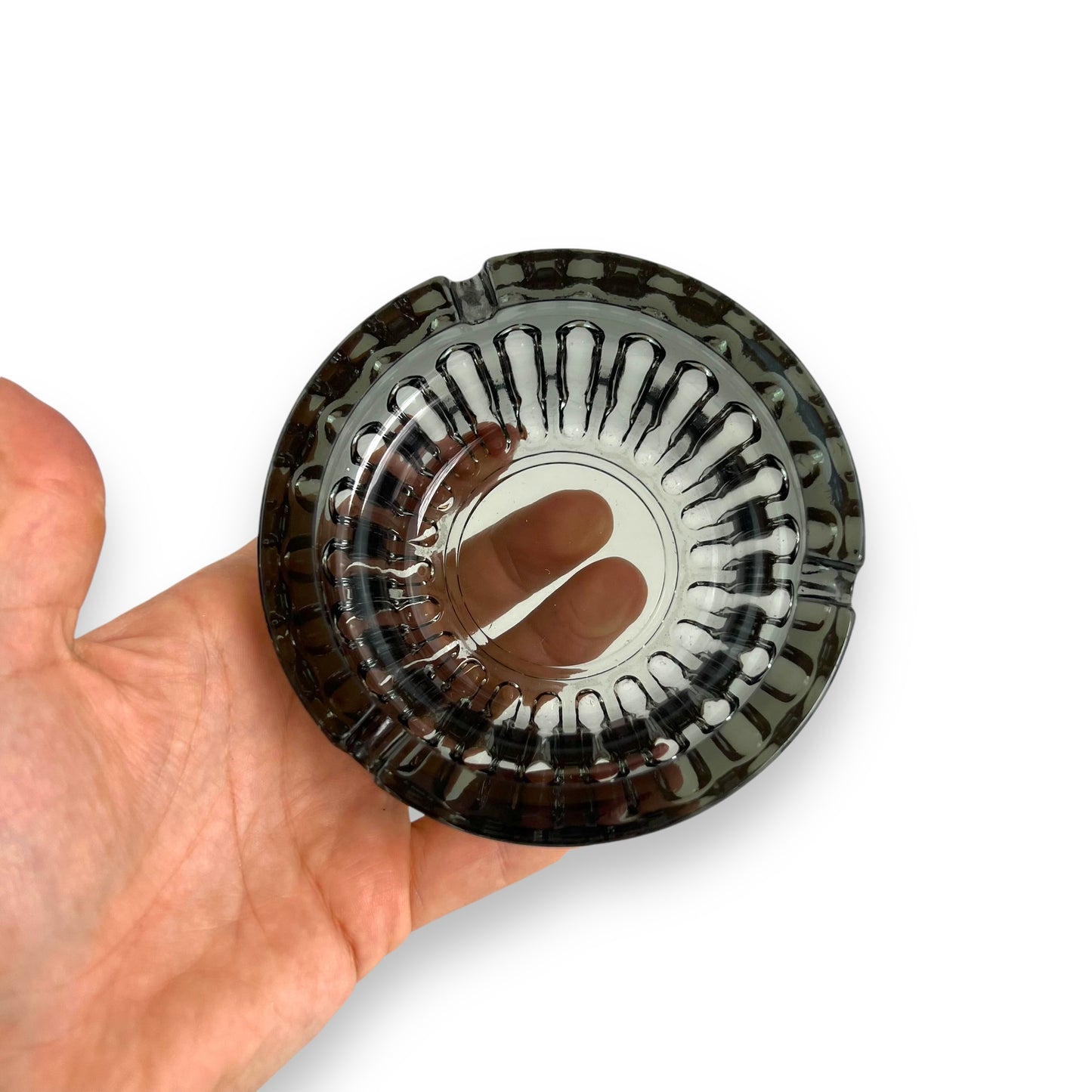 Black glass Ashtray