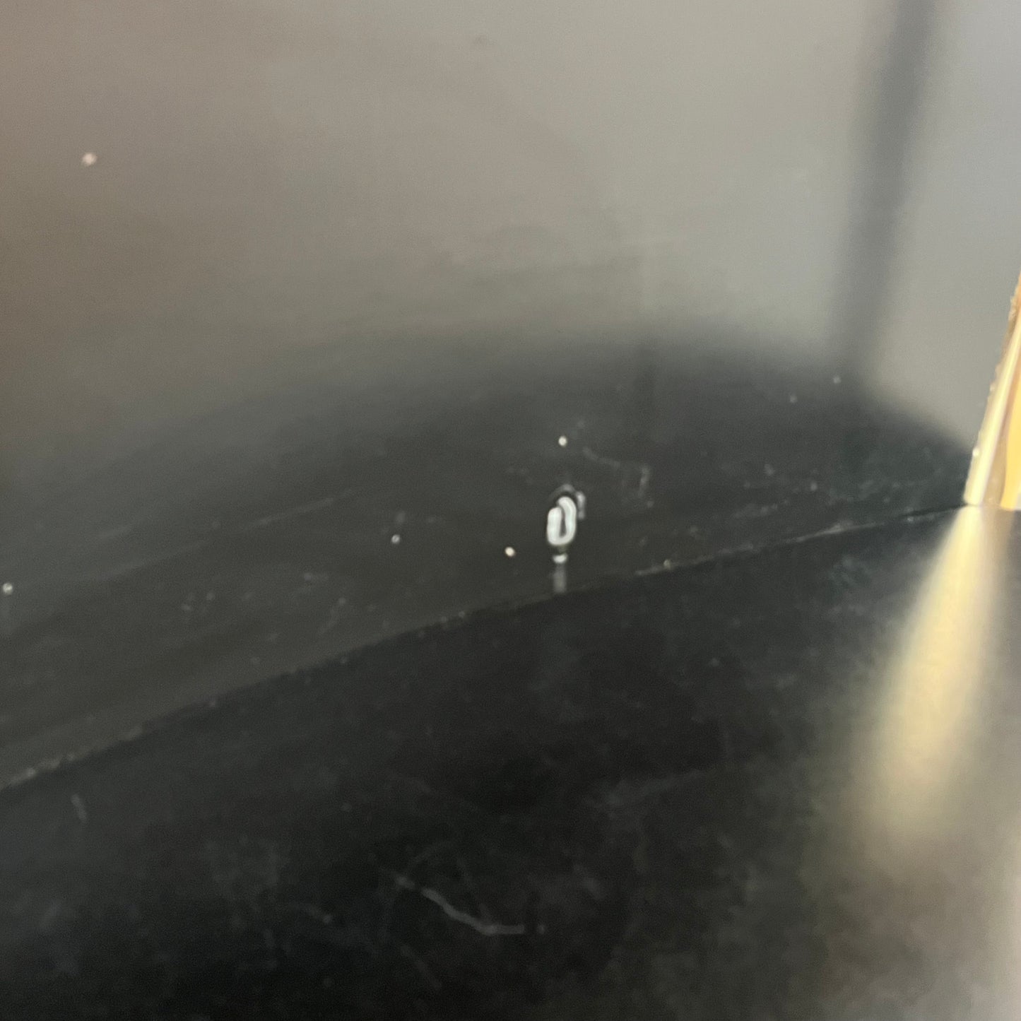 Curved Brass & Black Bar / Console Cabinet