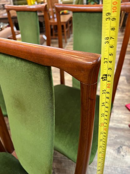 Set of 4 Parker Green Upholstered Dining Chairs