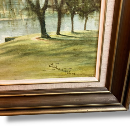 Willow Tree Landscape by Chrileen Petrie – Original Oil Painting