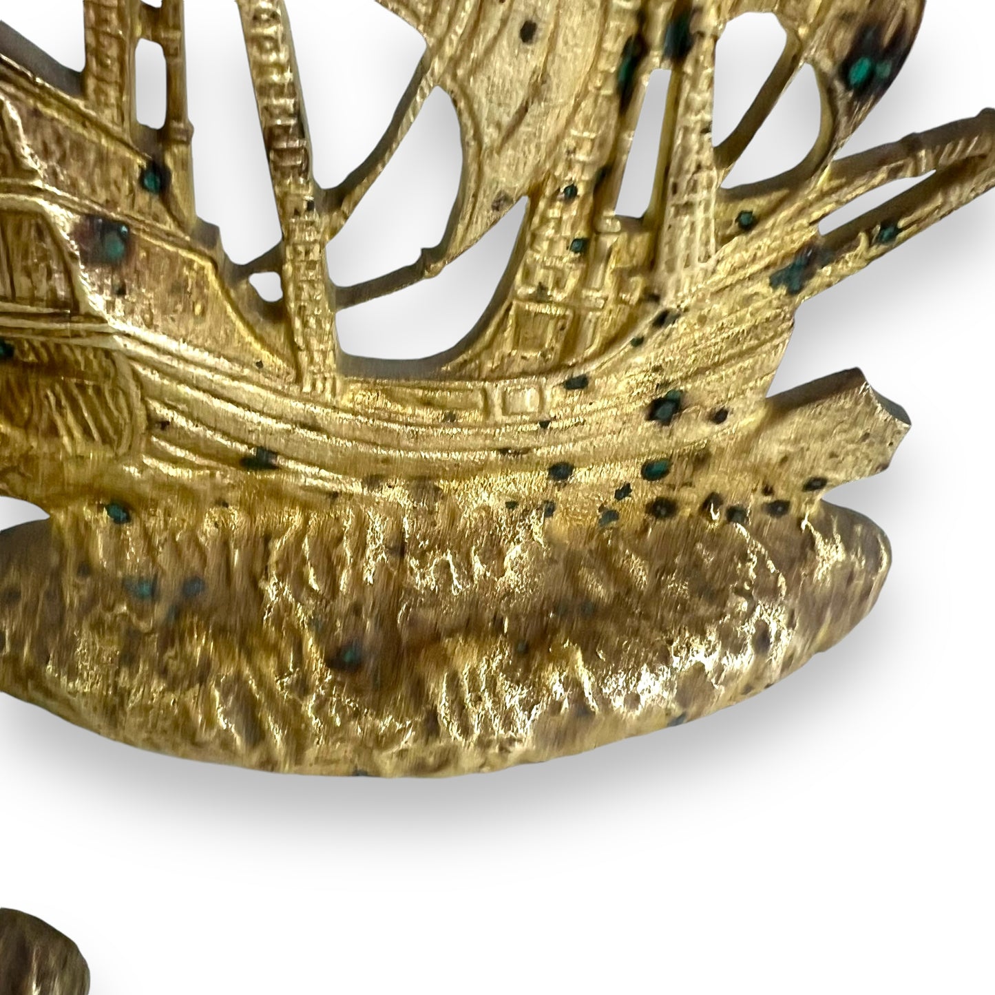 Brass Ship Bookend Pair