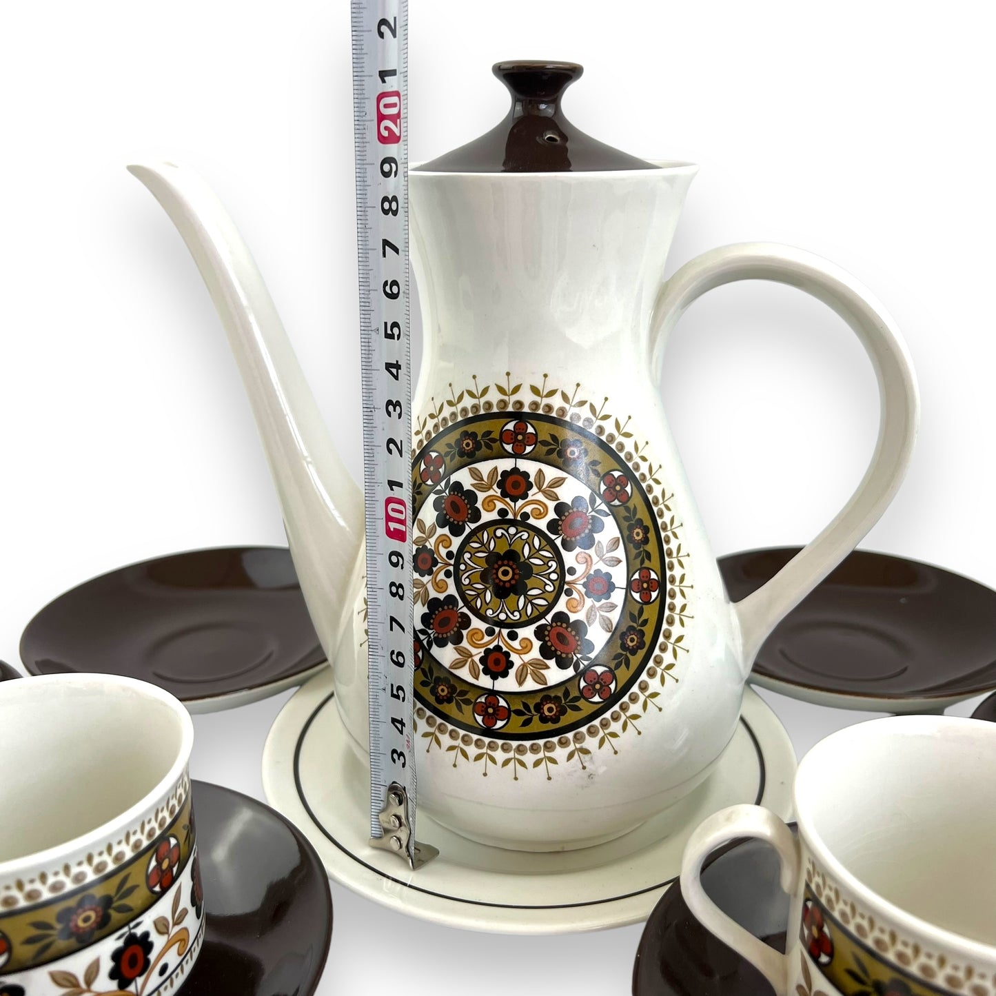 Ridgeway “Navajo” Ironstone England Tea Set (one cup smashed)