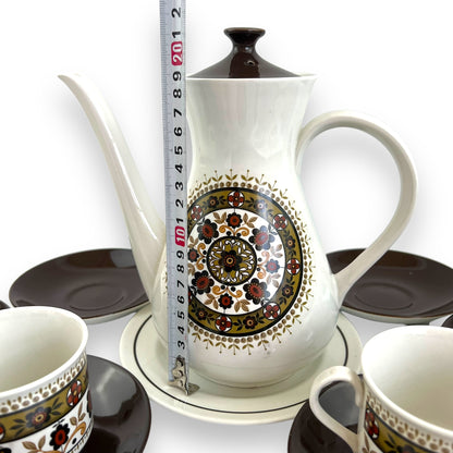 Ridgeway “Navajo” Ironstone England Tea Set (one cup smashed)