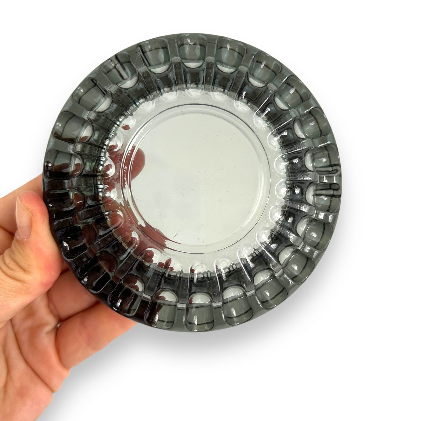 Black glass Ashtray