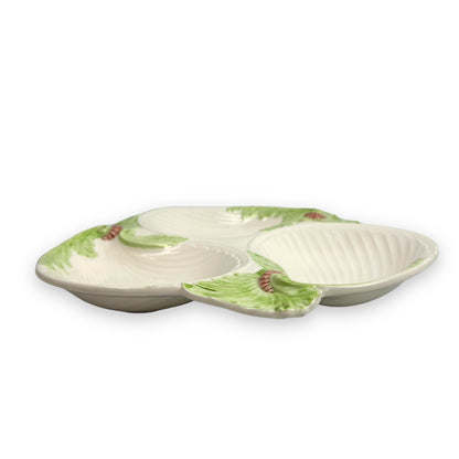 Shell Trio Platter white & green