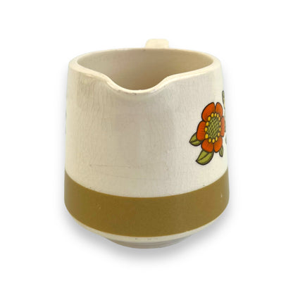 Retro flower cream/milk jug