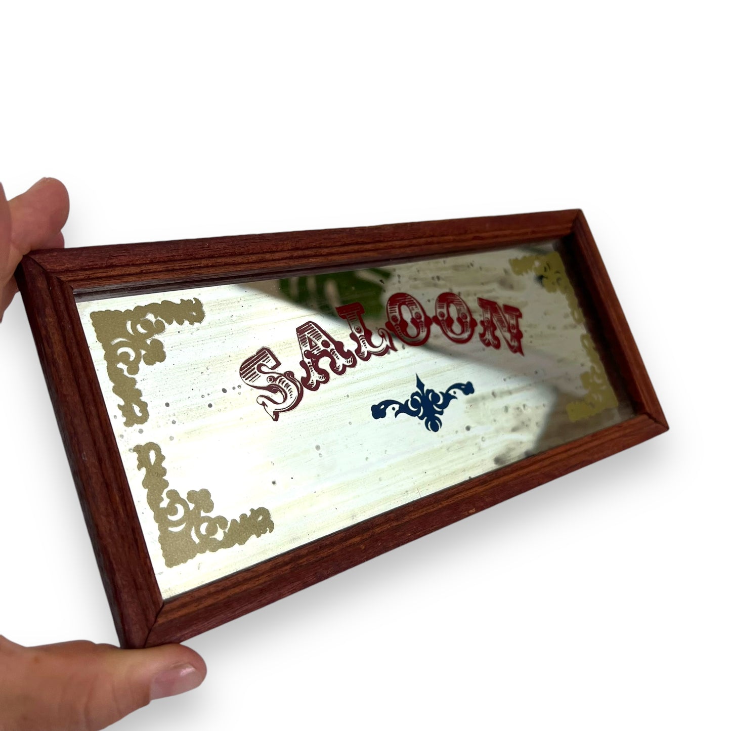 Saloon Glass Mirror Framed Bar Sign