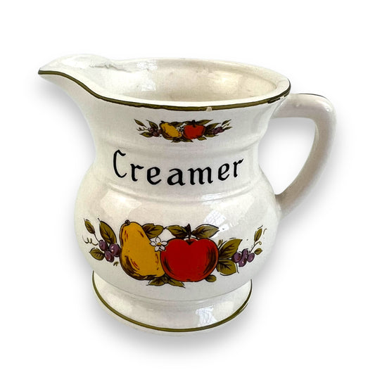 Creamer jug with fruit art