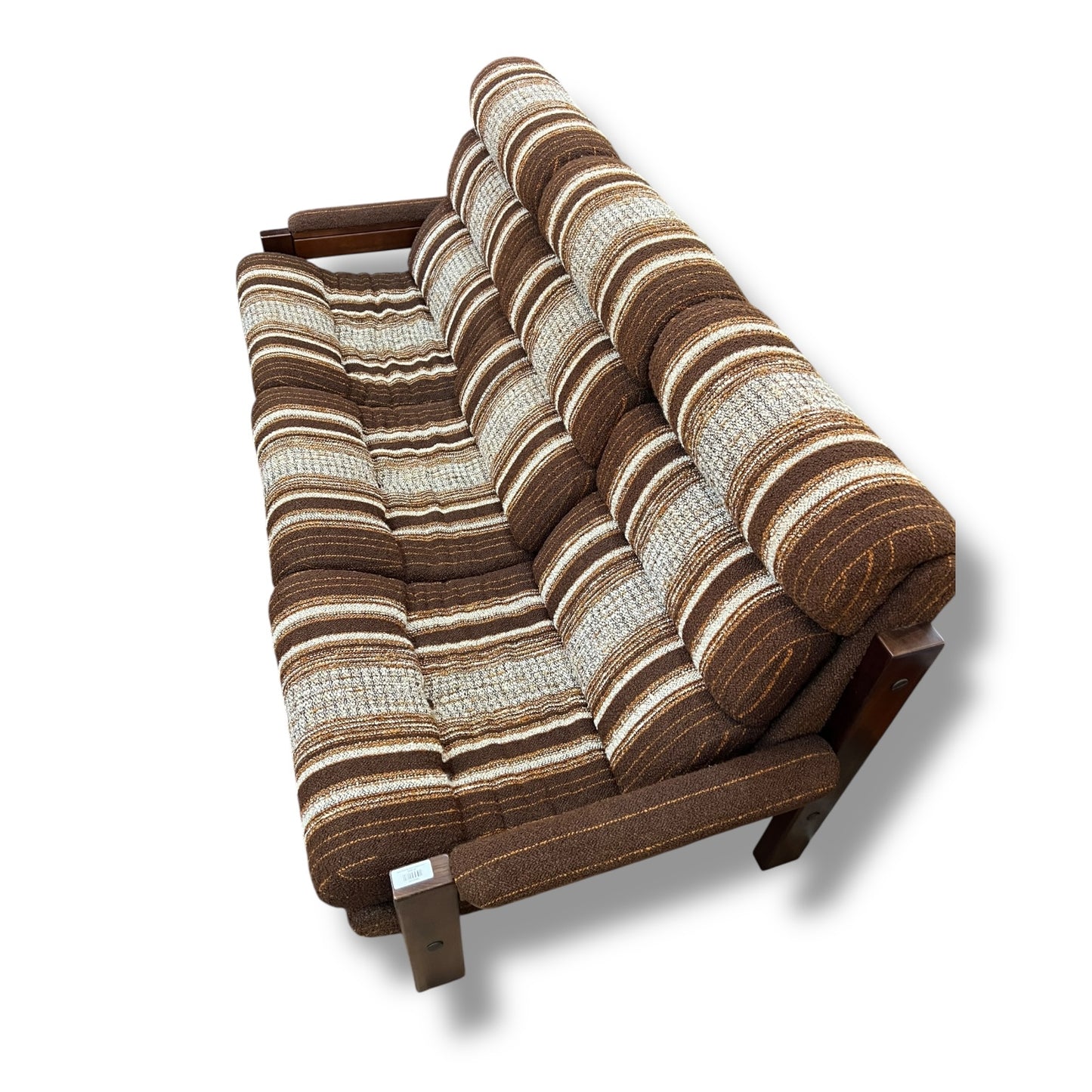 Danish Deluxe Mid Century 3-Seater Lounge – Striped Upholstery