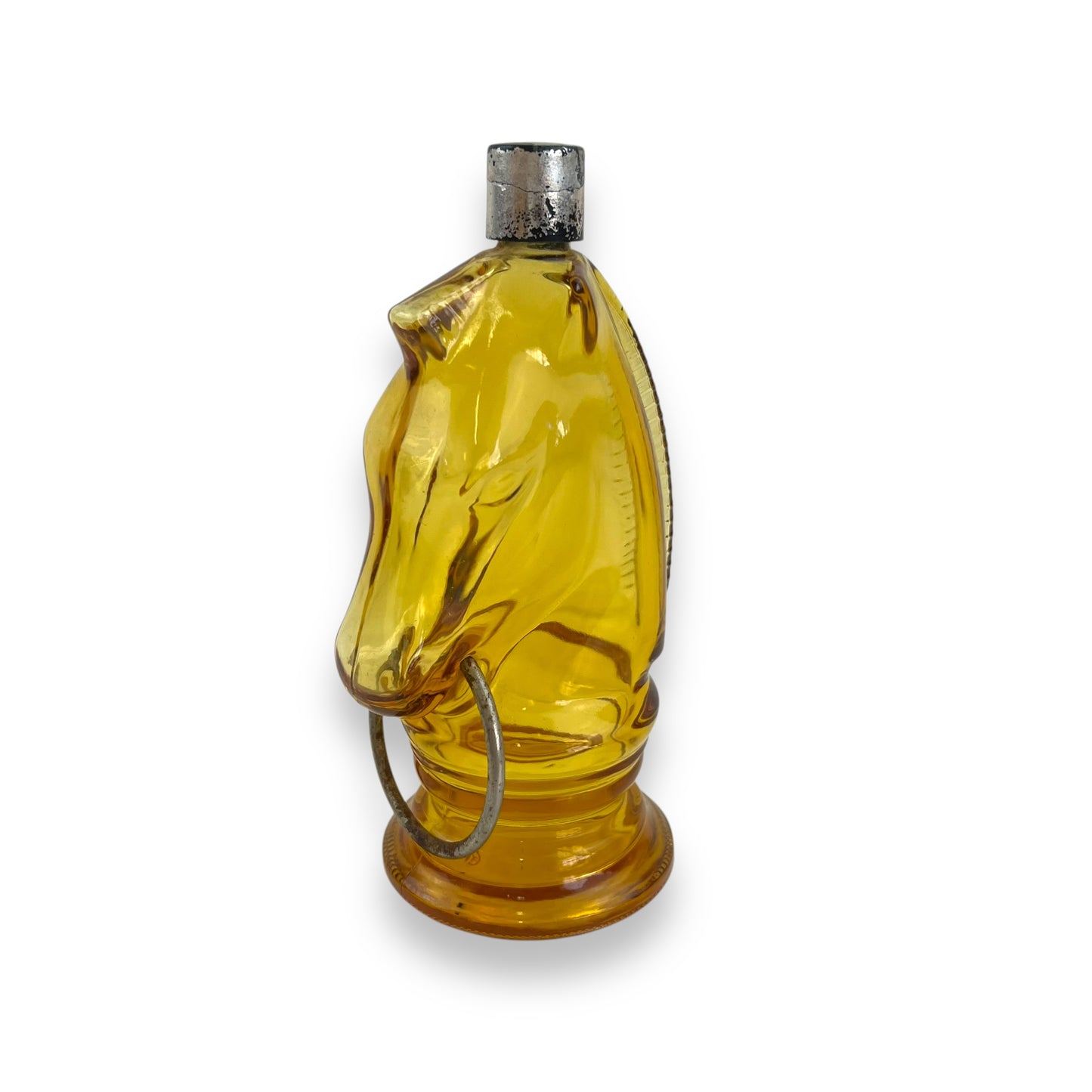 Avon Horse Head Afterhsave Amber Glass Bottle