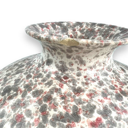 Pink and grey speckled vase