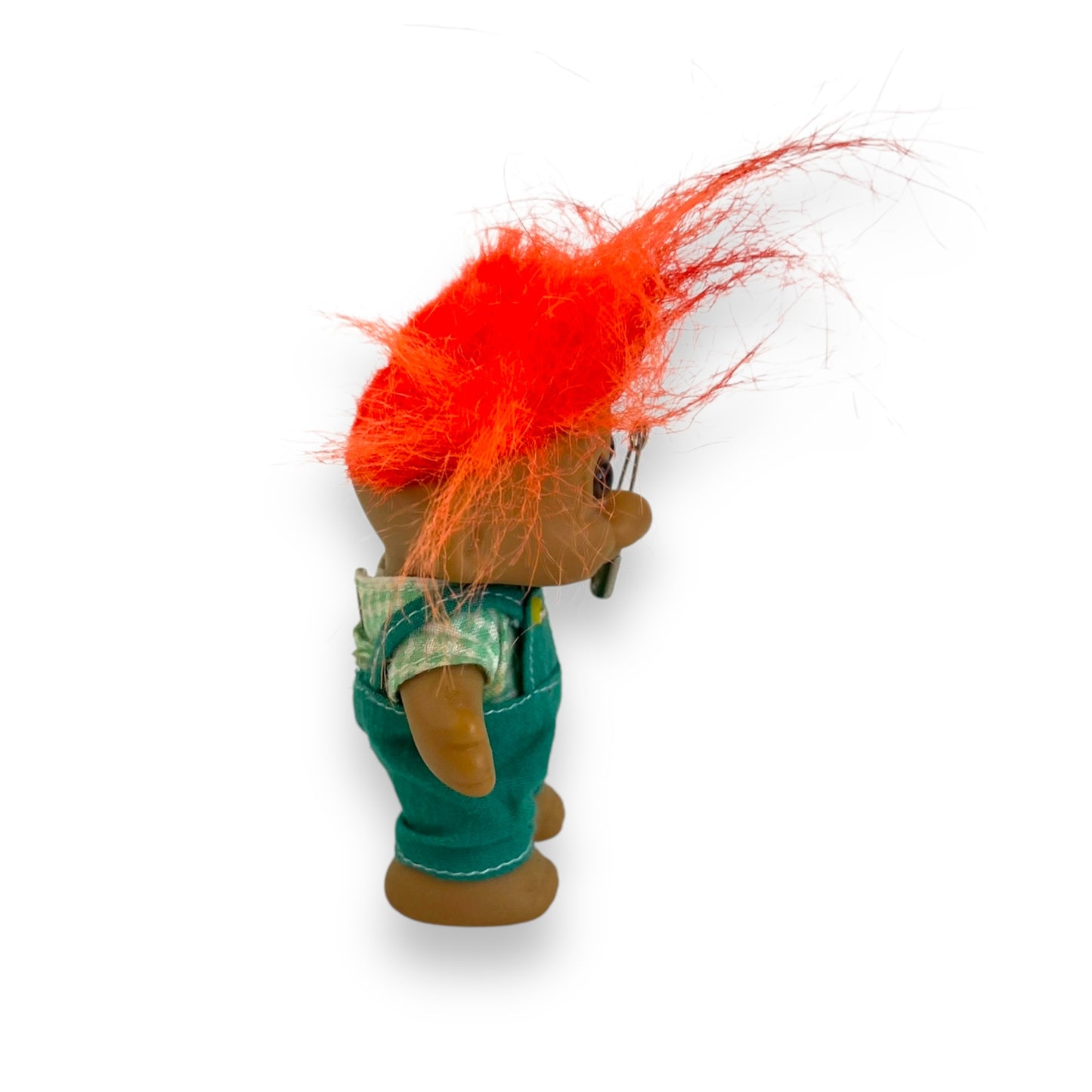 Orange Hair Green Overalls Troll Doll