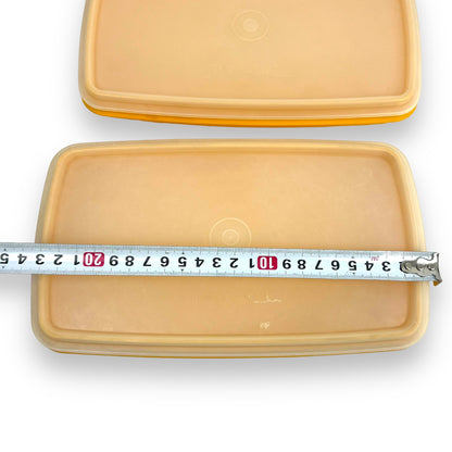 X2 Yellow Tupperware Storage Containers