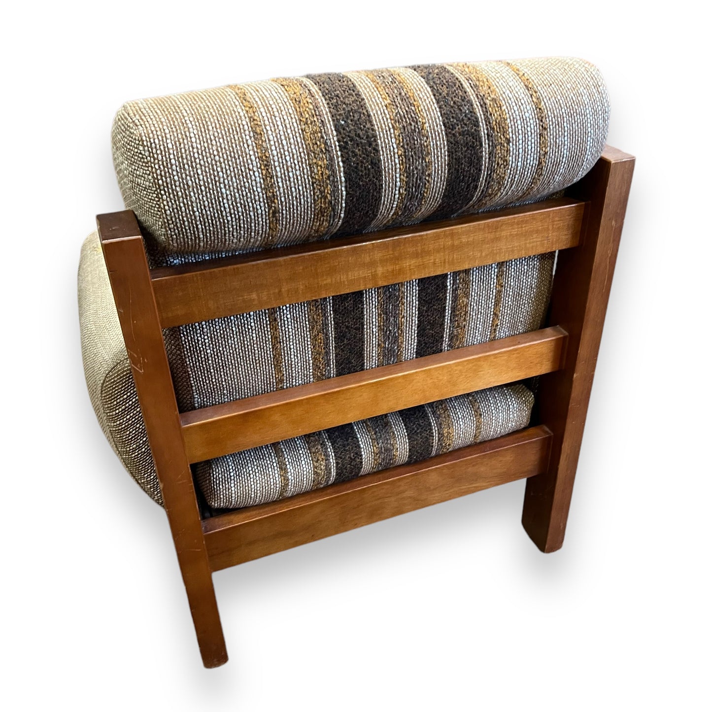 Brown Stripe wooden frame chair