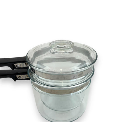 Glass Pyrex Double Boiler Pot Set