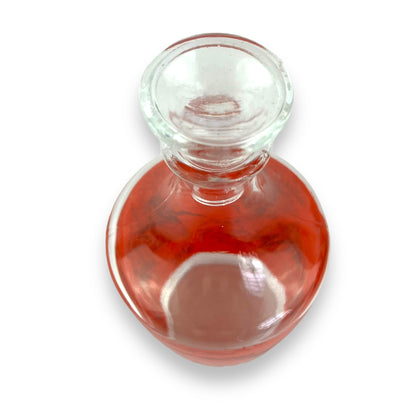 Glass decanter orange mountains
