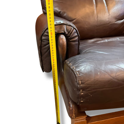 Moran Brown Leather Armchair
