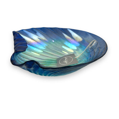 Auya Blue Glass Shell Bowl