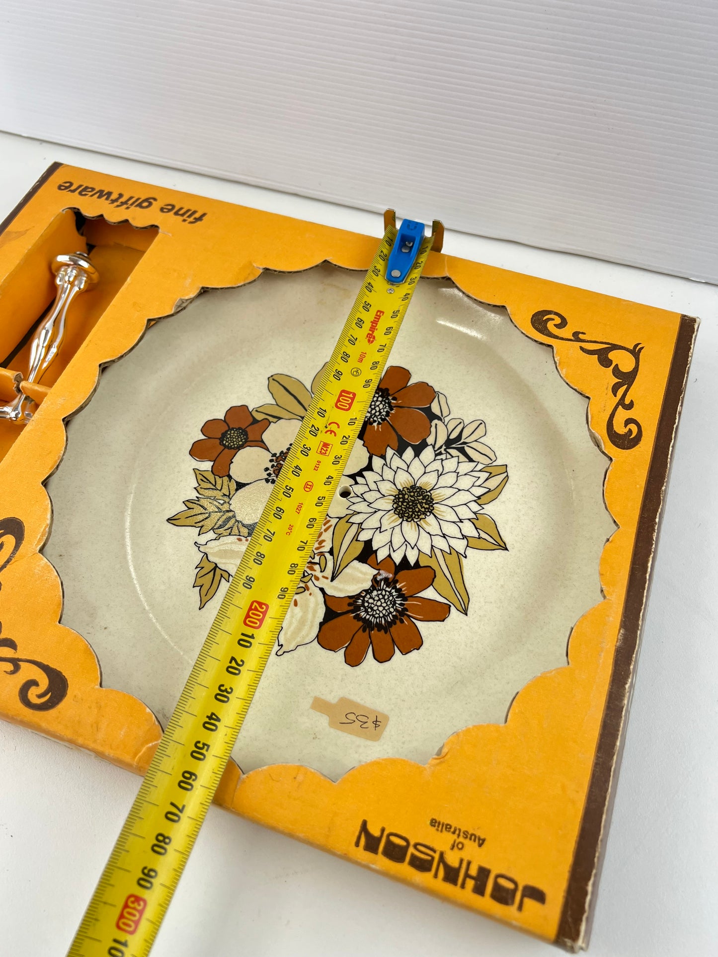 Johnson of Australia Floral Cake Plate & Server Gift Set – Original Box