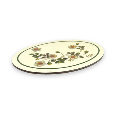 St Michael Melamine Covered Casserole Stand oval shape yellow flowers