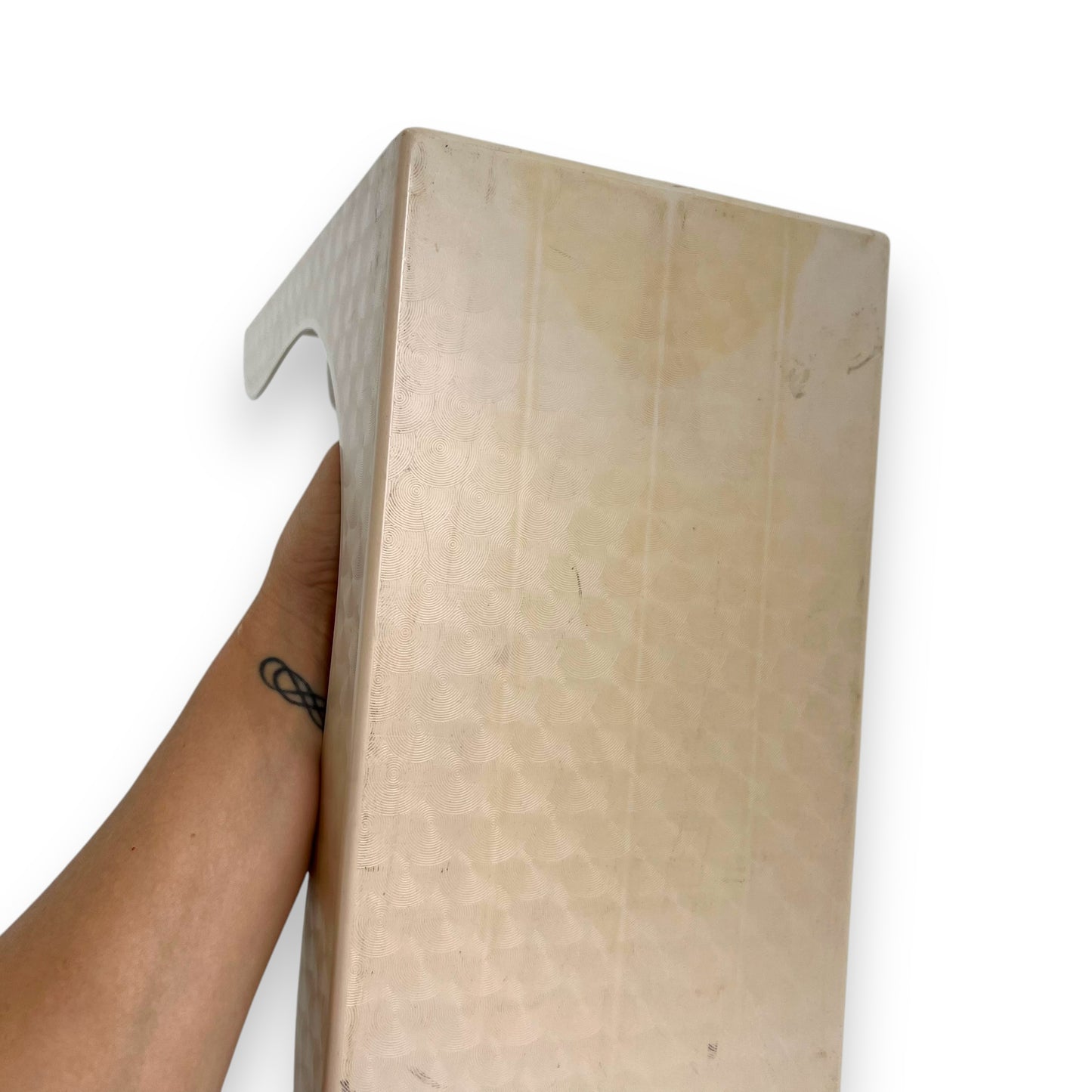 Audio Sonic Record Library Beige Plastic Storage Holder