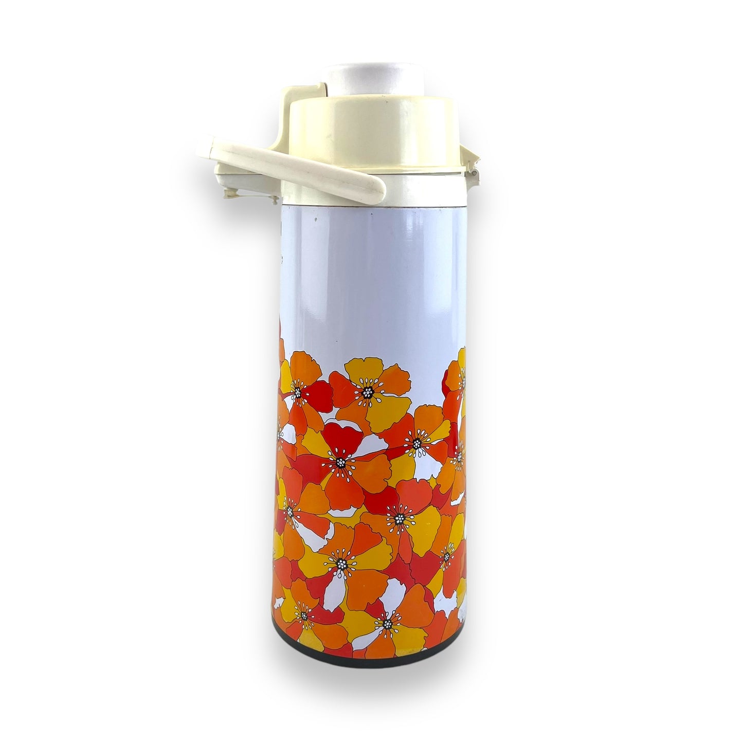 Orange and Yellow Flower Airpot Drink Dispenser
